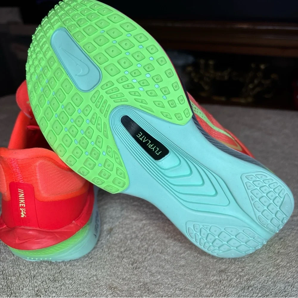 Nike Zoom Fly 6 Women's Running Shoes Bright Crimson/Lime Blast, Size 5.5 - Picture 9 of 10